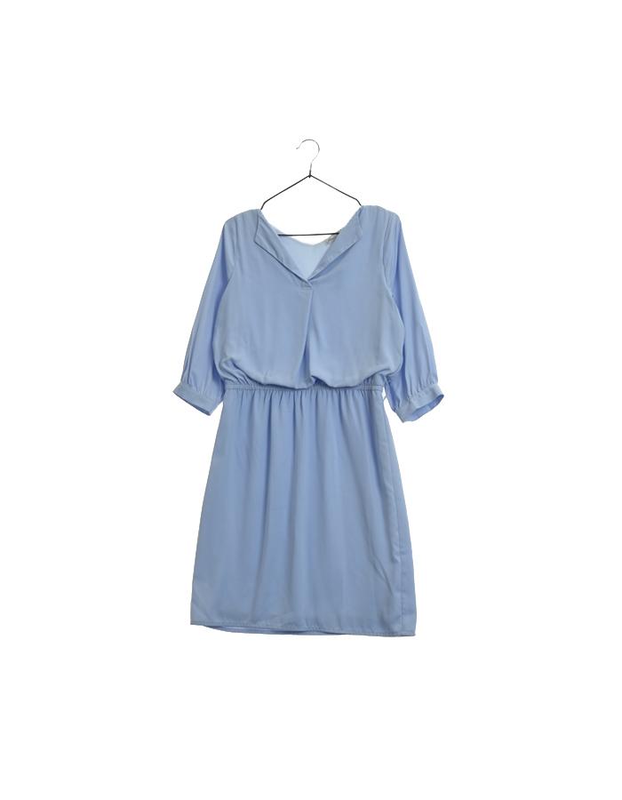 REFINED CLOTHES 폴리 블루 원피스/WOMAN L